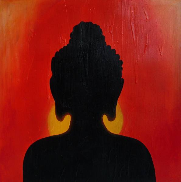 Buddha Silhouette B,H: 56x56. Sold
